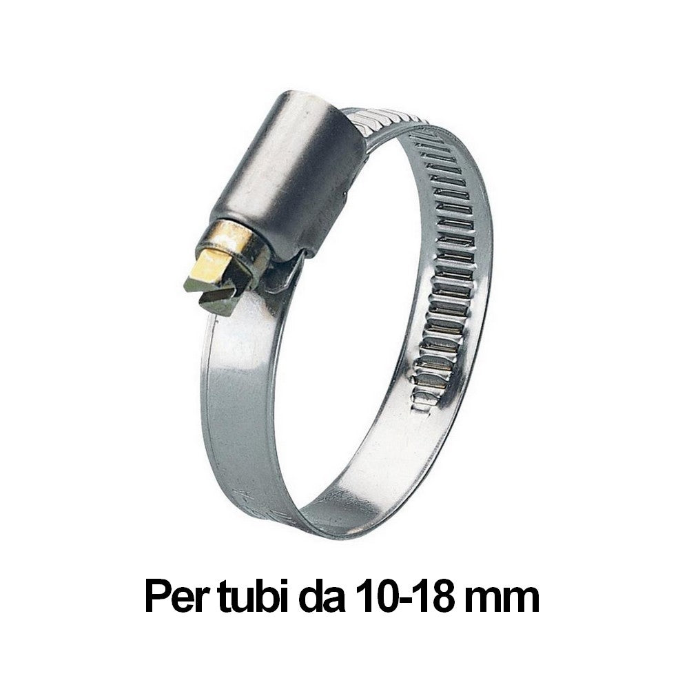 Collier de serrage en acier galvanisé pour tuyaux de 10 à 16 mm