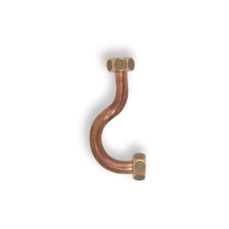 Coude en cuivre 10 mm avec embouts en laiton 3/8'' pour flotteur de toilette
