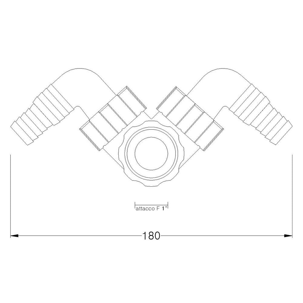 Raccord d'évacuation double pour lave-linge et lave-vaisselle avec raccord pivotant de 1 pouce.