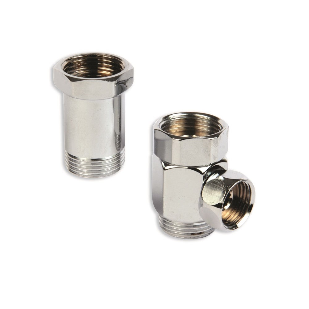 Paire d'entretoises MF 3/4'' x 3/4'' avec capuchons rotatifs, douille femelle 1/2''