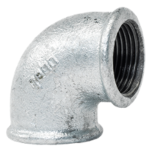 Coude 2'' F-F à 90° en fonte malléable galvanisée