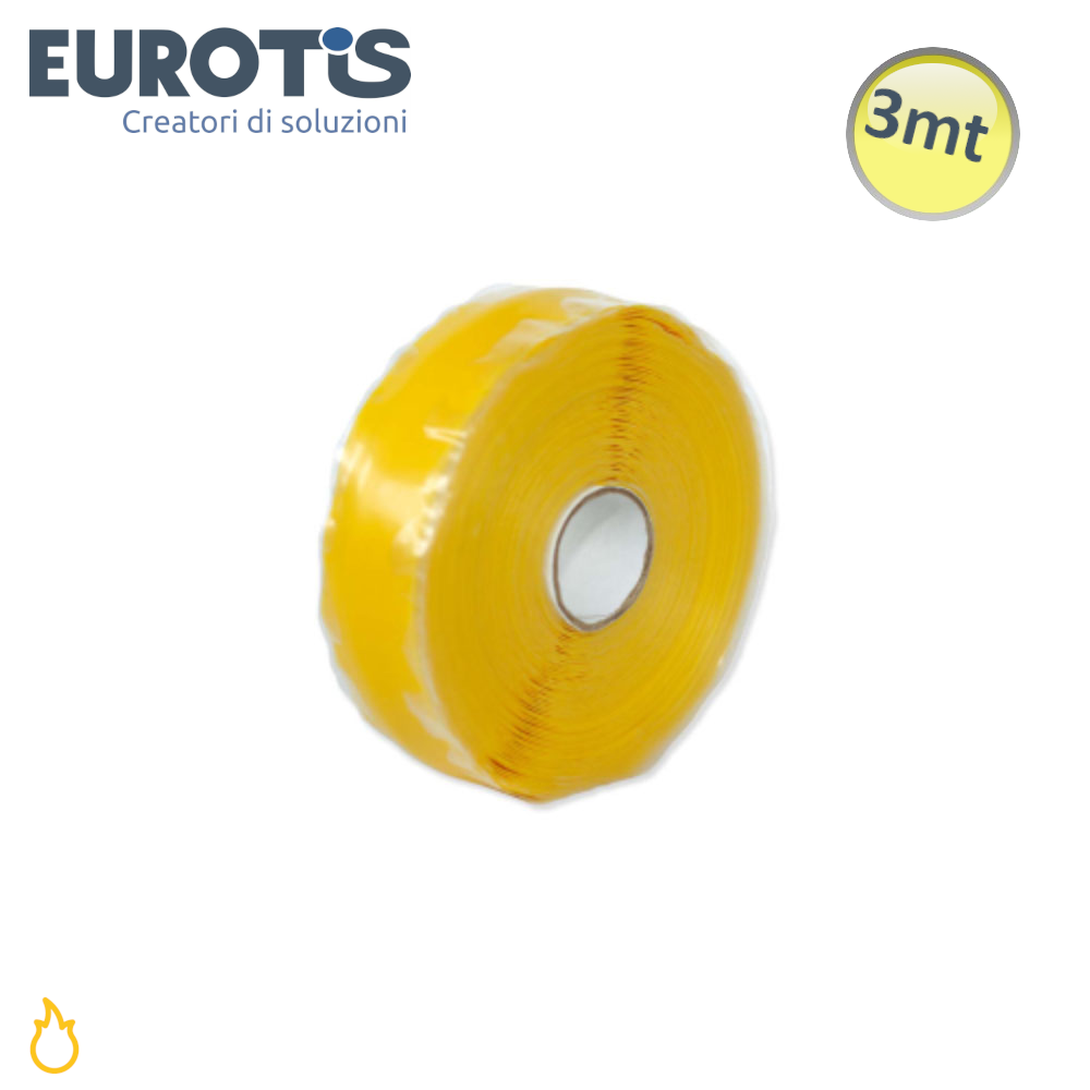 Ruban de protection en silicone auto-vulcanisant jaune 3M - Eurotis