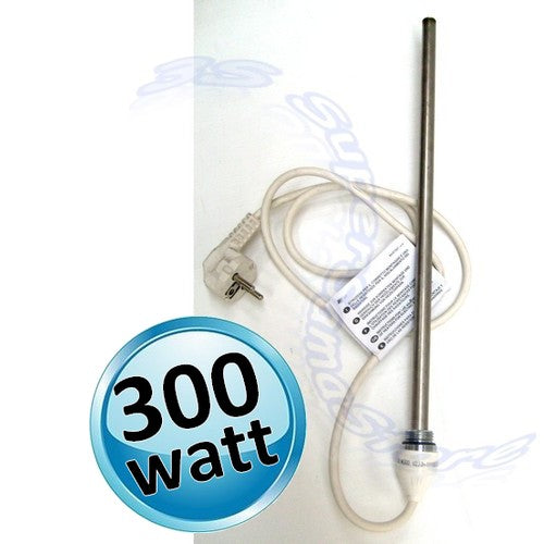 Élément chauffant électrique de 300 watts pour sèche-serviettes - Raccord de 1/2 pouce