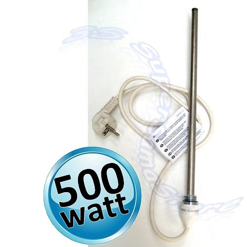 Résistance électrique de 500 watts pour sèche-serviettes - Raccord 1/2