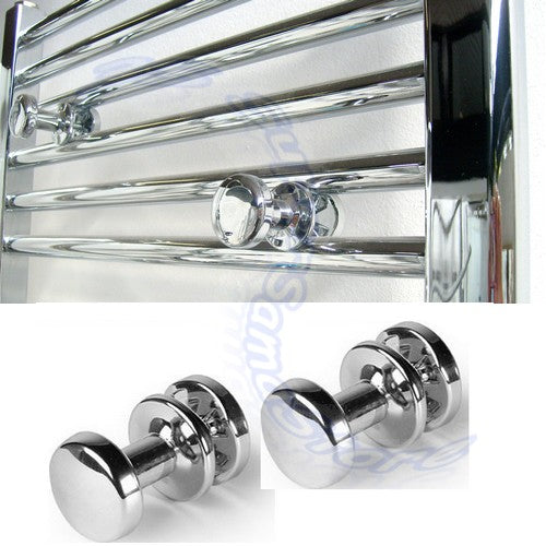 Pair of chrome towel warmer brackets