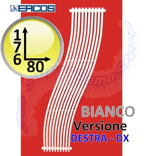 Radiateur design CASSIOPEA Idropolis BLANC - H180 droite