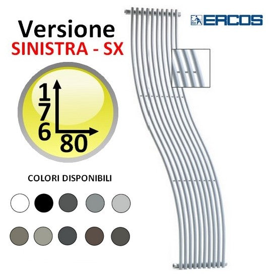 Radiateur coloré conçu par CASSIOPEA Idropolis - H180 gauche