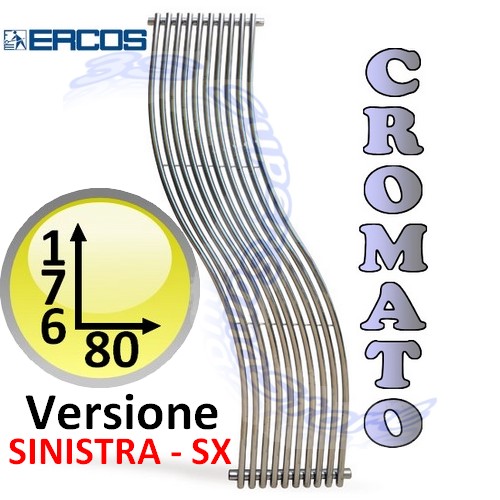 Radiateur design CHROMED CASSIOPEA gauche - H 176 cm