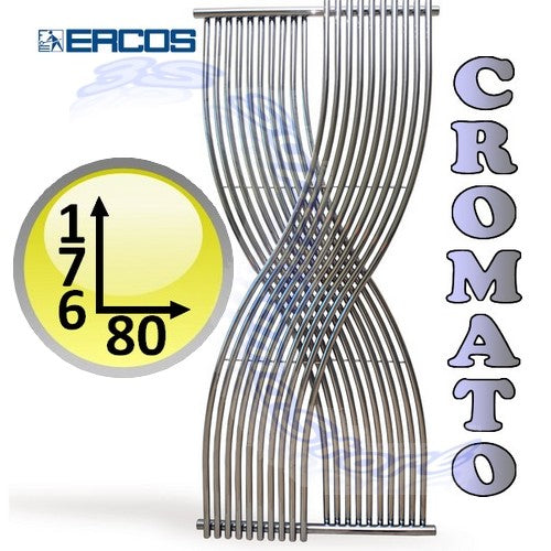 Radiateur décoratif chromé Gemini Idropolis - 176 x 80 cm