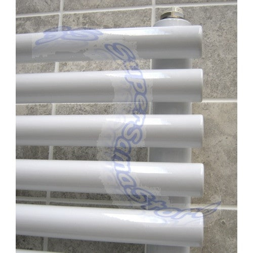 Sèche-serviettes POP Ercos blanc, 180 x 60 cm, entraxe 55 cm