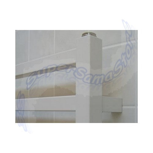Sèche-serviettes carré blanc SQUARE - 120 x 50 cm, entraxe de 47 cm