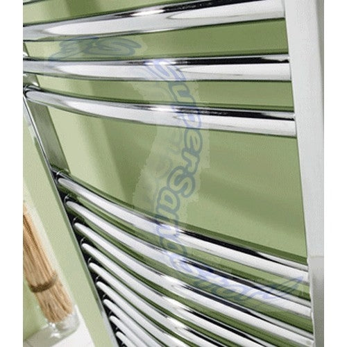 Radiateur sèche-serviettes incurvé chromé, 77 x 50 cm, entraxe 45 cm - TEKNO Ercos