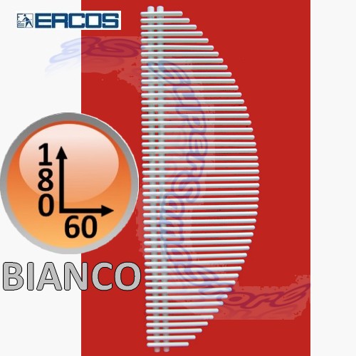 White designer radiator VELA ERCOS, 180 x 60 cm - Idropolis