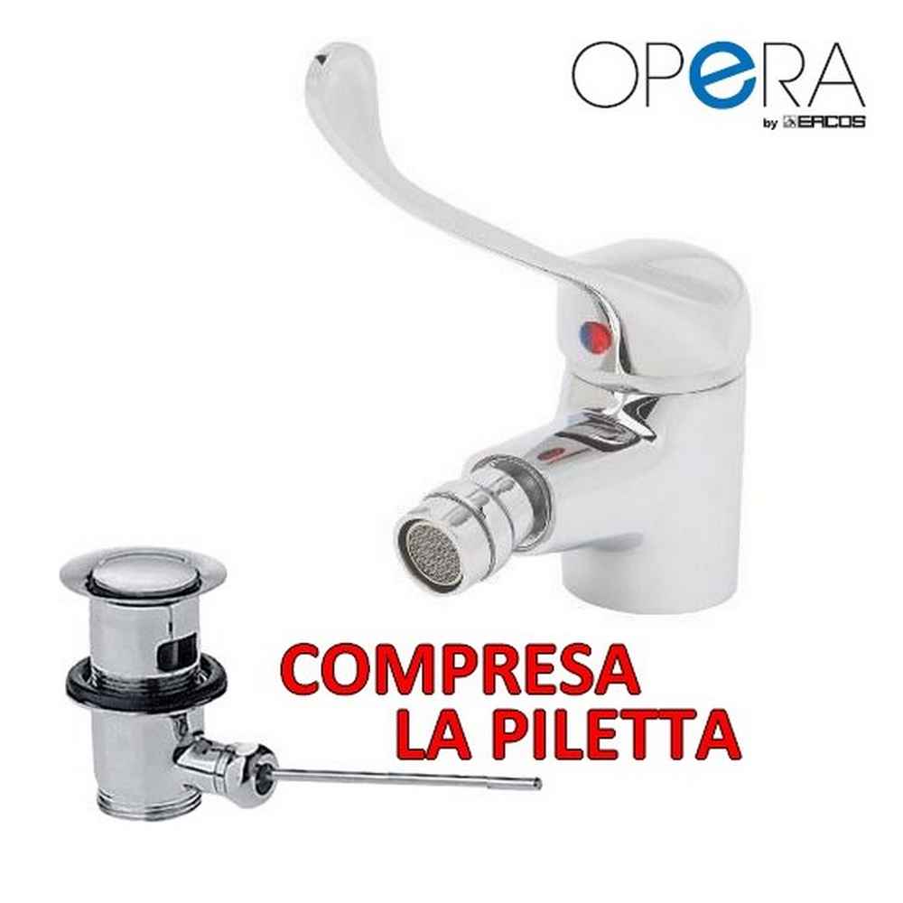 Mitigeur de bidet à levier clinique avec bonde escamotable - DELUXE