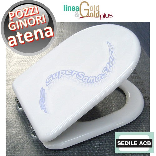 Abattant et couvercle de toilettes ATENA de Pozzi Ginori - Gamme ACB GOLD