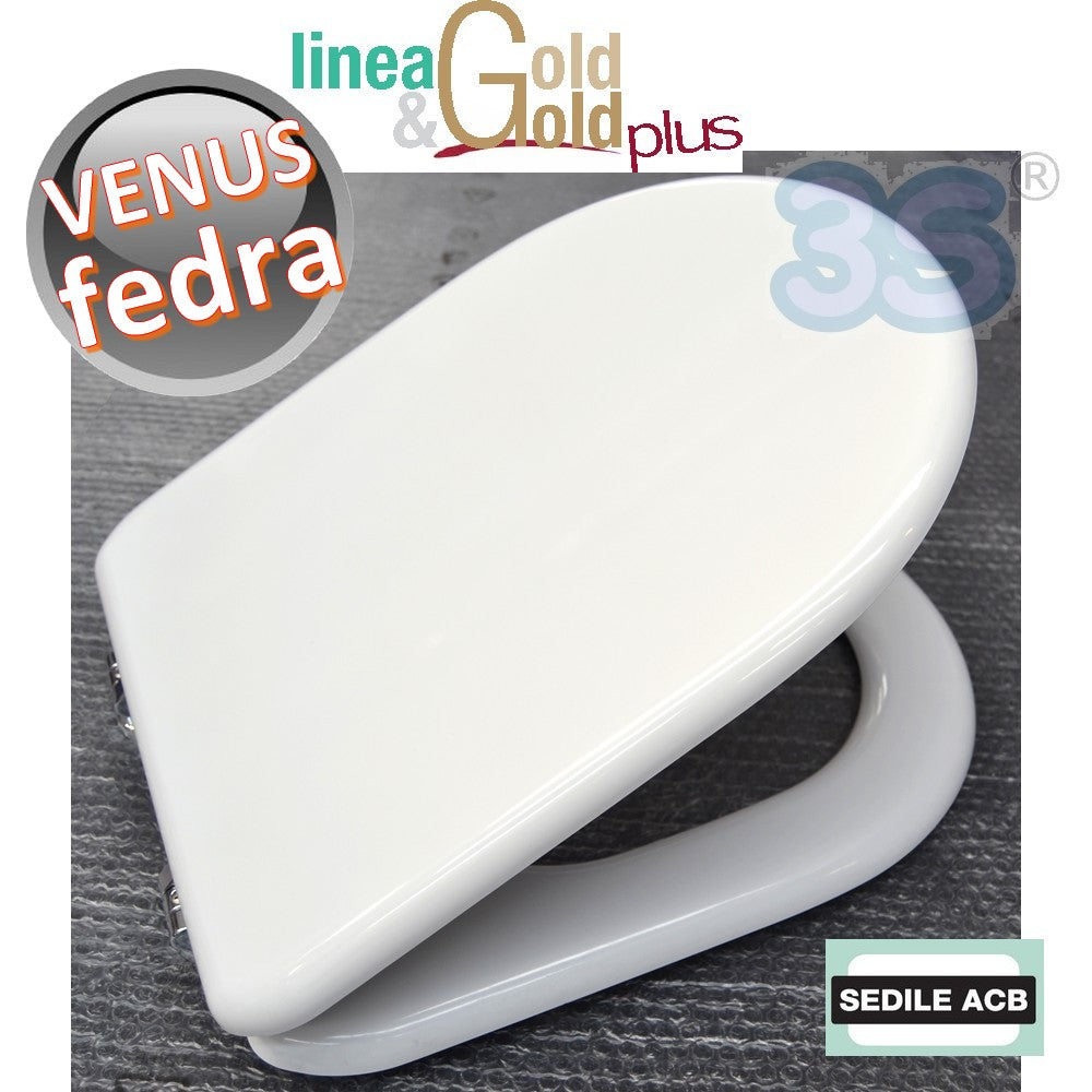 Abattant de toilette FEDRA Venus avec âme en bois - Gamme ACB GOLD