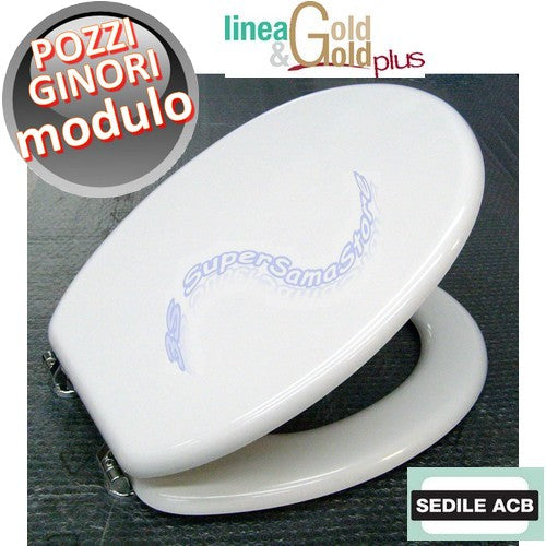 Abattant de toilettes Pozzi Ginori MODULO à âme en bois - Gamme ACB GOLD