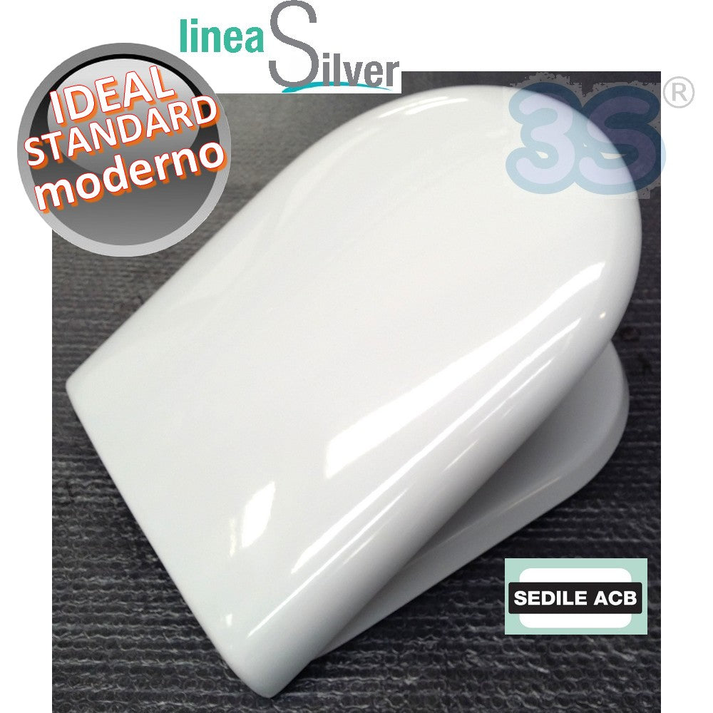 Abattant de toilette enveloppant thermodurcissable Ideal Standard MODERN - ACB Ercos Argent