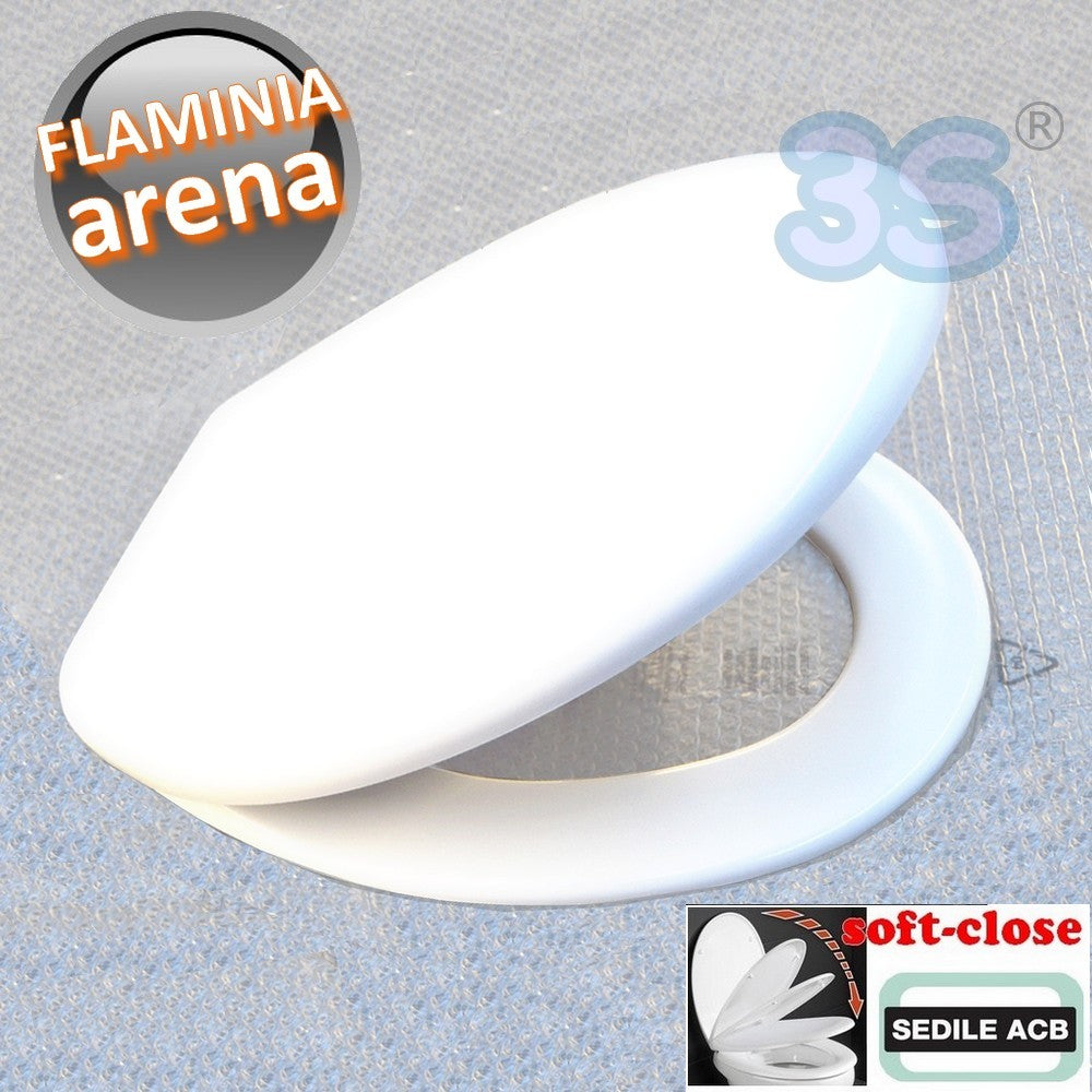 Abattant de toilettes thermodurcissable Flaminia ARENA avec mécanisme de fermeture amortie SOFT CLOSE - ACB Ercos