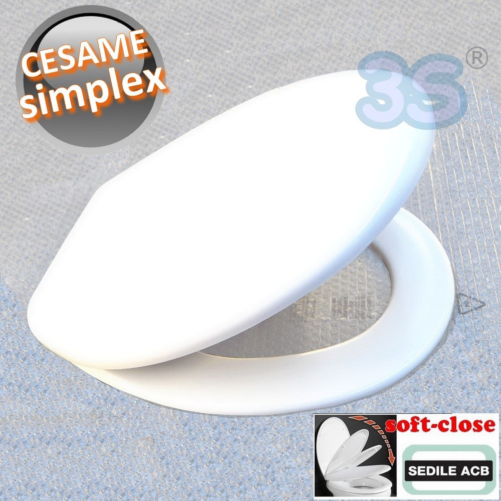 Abattant de toilette Cesame Simplex à fermeture amortie en thermodurcissable - ACB Ercos