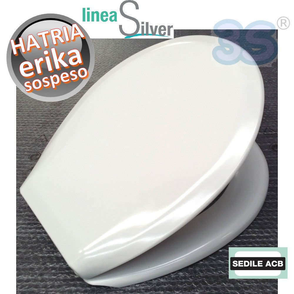 Abattant de WC suspendu Hatria ERIKA en plastique thermodurcissable - ACB Ercos Argent