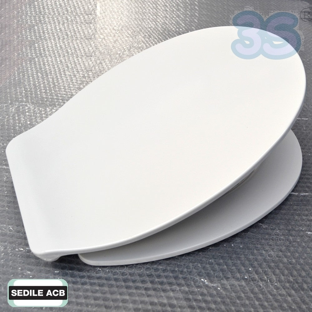 Abattant de toilette universel mince blanc thermodurcissable - ACB ercos