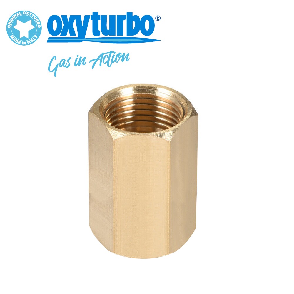 Adaptateur en laiton pour détendeur CO2/O2 et bouteille d'azote, raccord F-F, W 21,8 x 1/14 RHE - C5419001