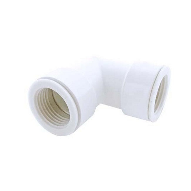 Coude à 90° femelle-femelle avec joint torique pour tuyau PVC rigide Ø 20 mm pour évacuation des condensats