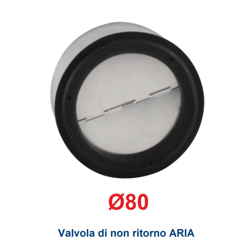 Clapet anti-retour de 80 mm de diamètre pour tuyaux d'air chaud et froid flexibles et rigides