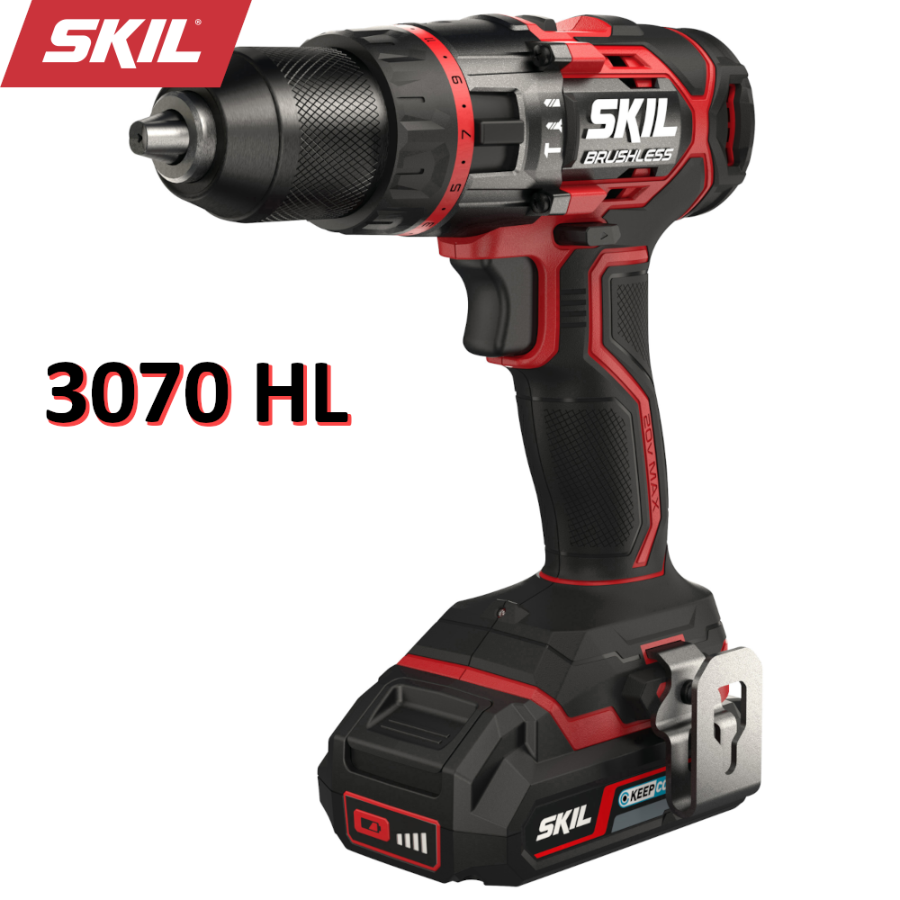 Perceuse à percussion sans balais SKIL 3070 HL, batterie 18 V 4,0 Ah avec coffret L-BOXX