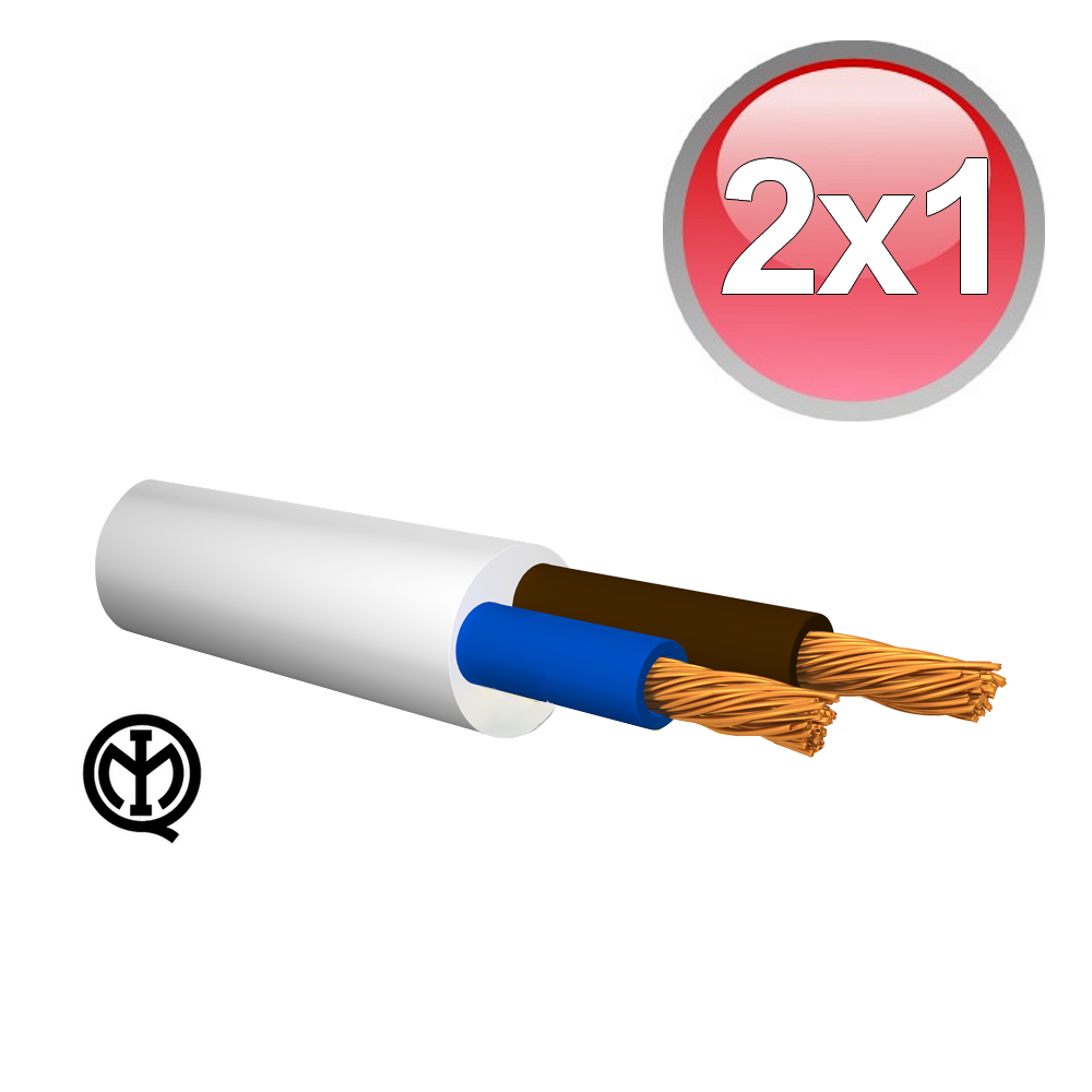 Câble électrique biconducteur FS18 FROR - 2 x 1 mm² - prix au mètre