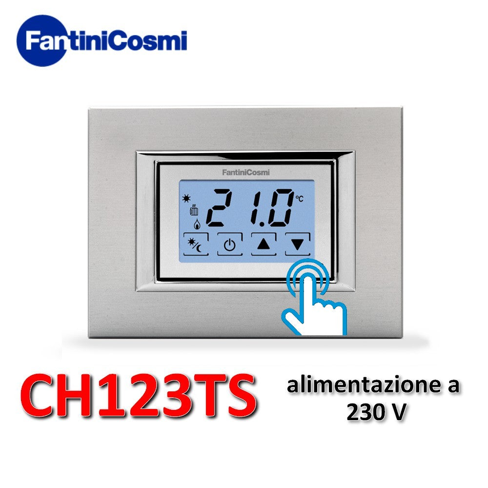 CH123TS - Thermostat tactile rétroéclairé intégré 230 V - Fantini Cosmi