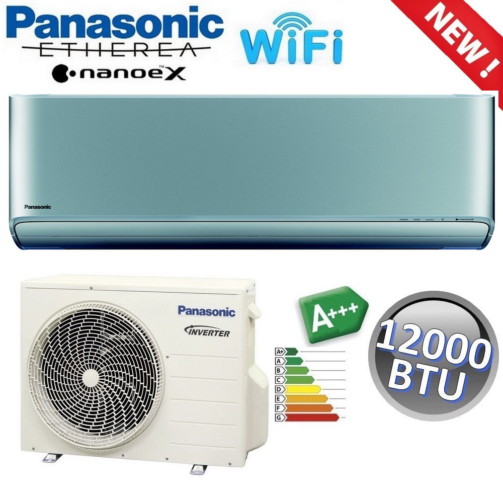 Climatiseur monosplit Panasonic ETHEREA SILVER R32 12000 BTU A+++ avec WiFi et NanoeX