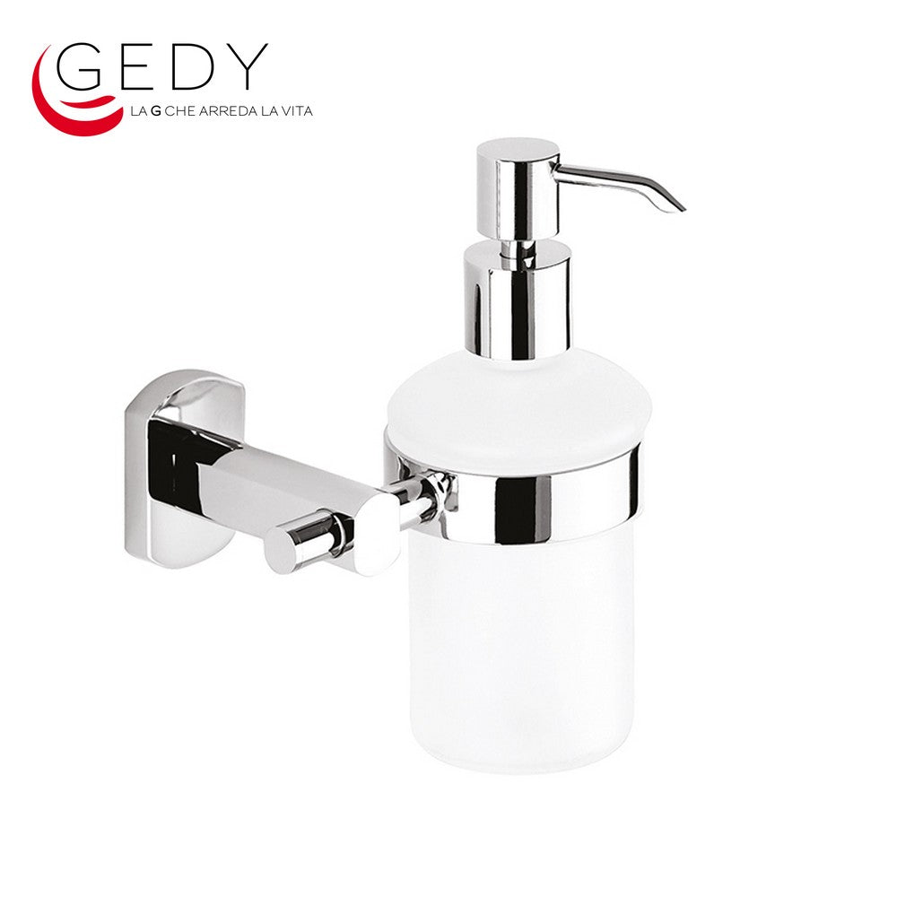 Distributeur de savon en laiton chromé et verre - EDERA GEDY ED81