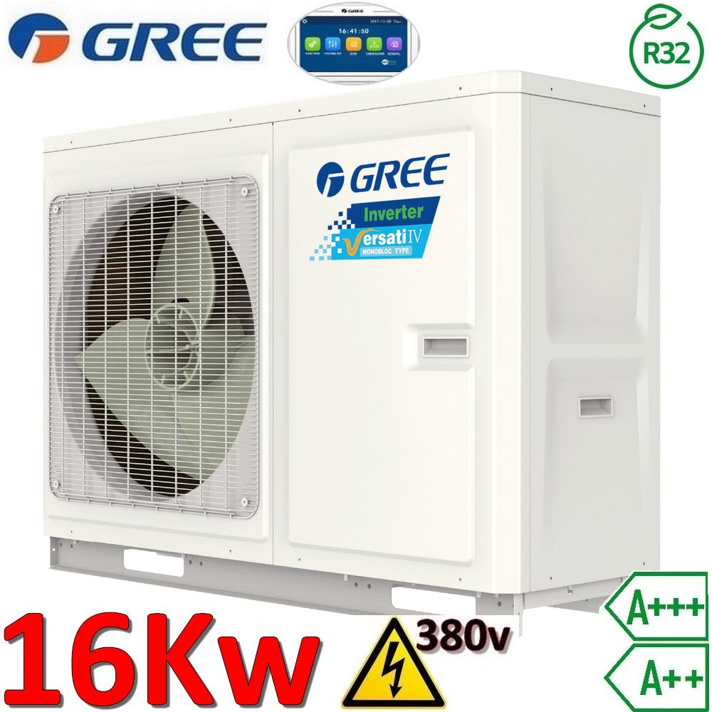 Pompe à chaleur air-eau monobloc Gree Versati IV - R32 16,0 kW triphasé 380 V