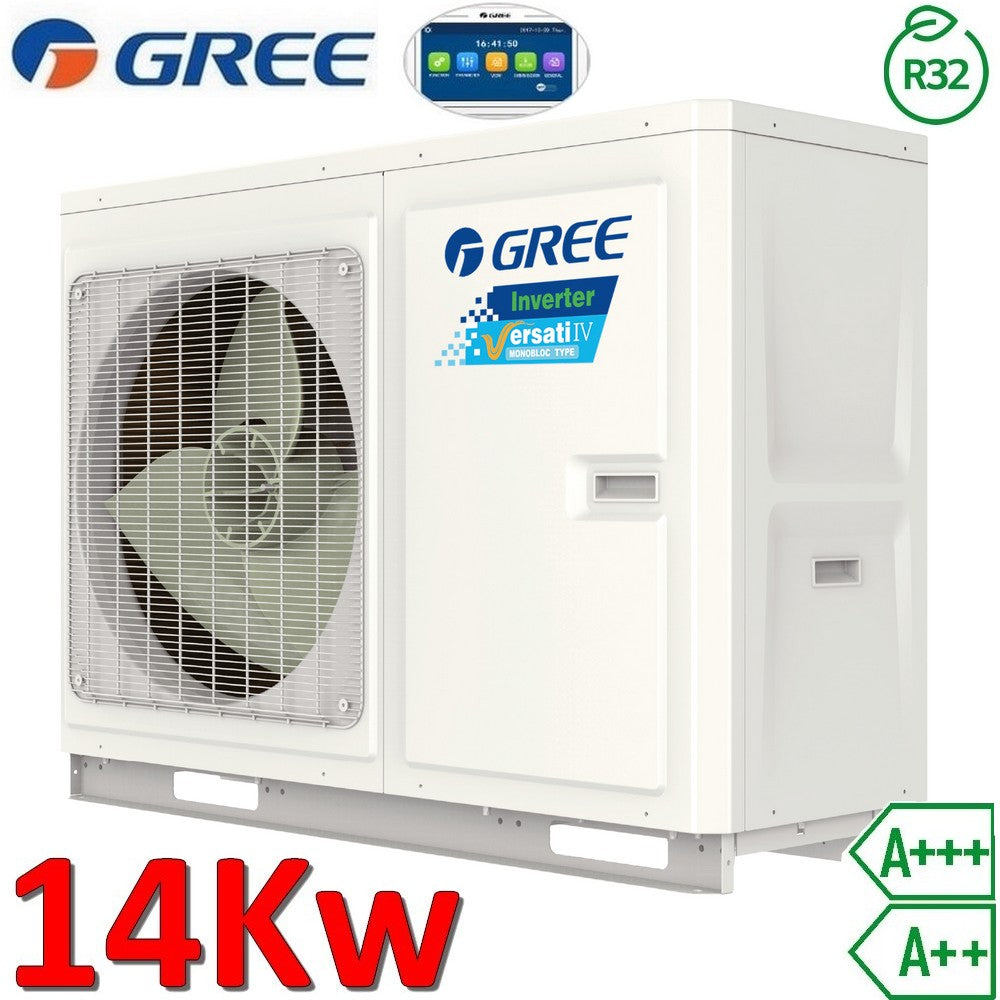 Pompe à chaleur air-eau monobloc Gree Versati IV - R32 14,0 kW 1 PH