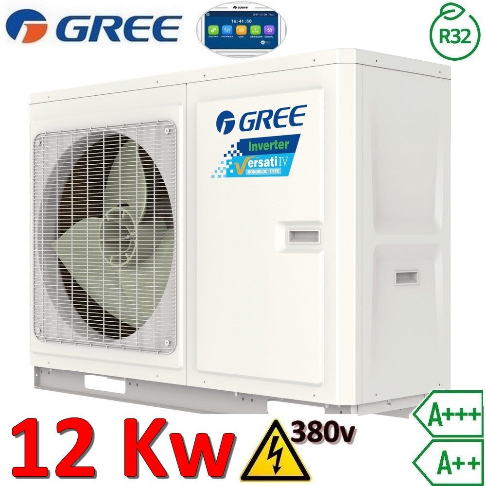Pompe à chaleur air-eau monobloc Gree Versati IV - R32 12,0 kW triphasé 380 V