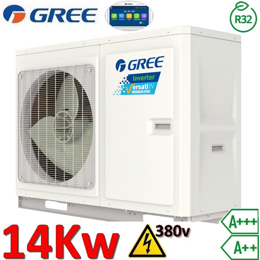 Pompe à chaleur air-eau monobloc Gree Versati IV - R32 14,0 kW triphasé 380 V