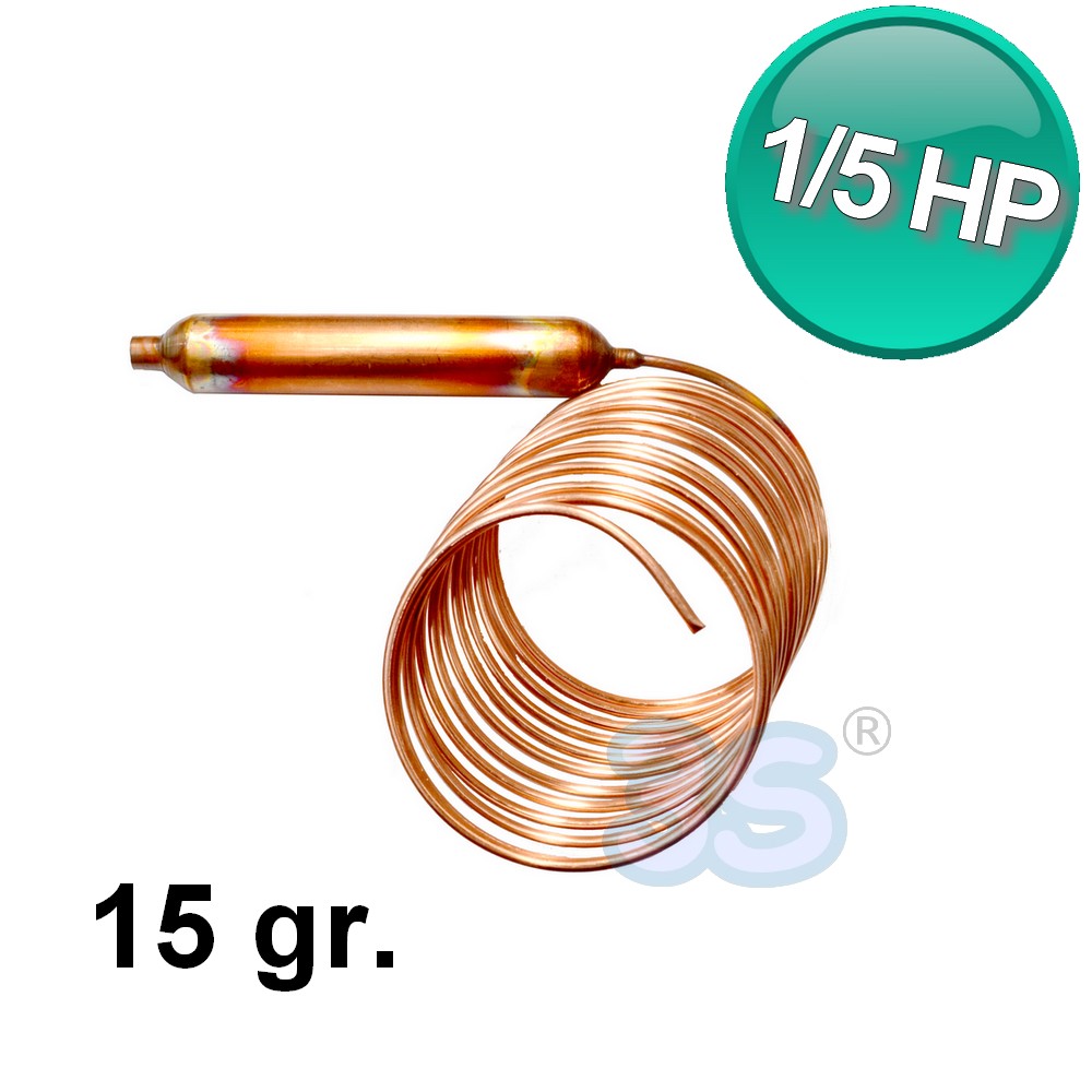 Filtre déshydrateur domestique 15 g avec tube capillaire - Compatible avec les compresseurs de 1/5 CV