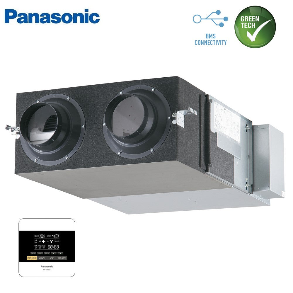 Unité de récupération de chaleur centralisée Panasonic VMC 250 m³/h - commande murale incluse