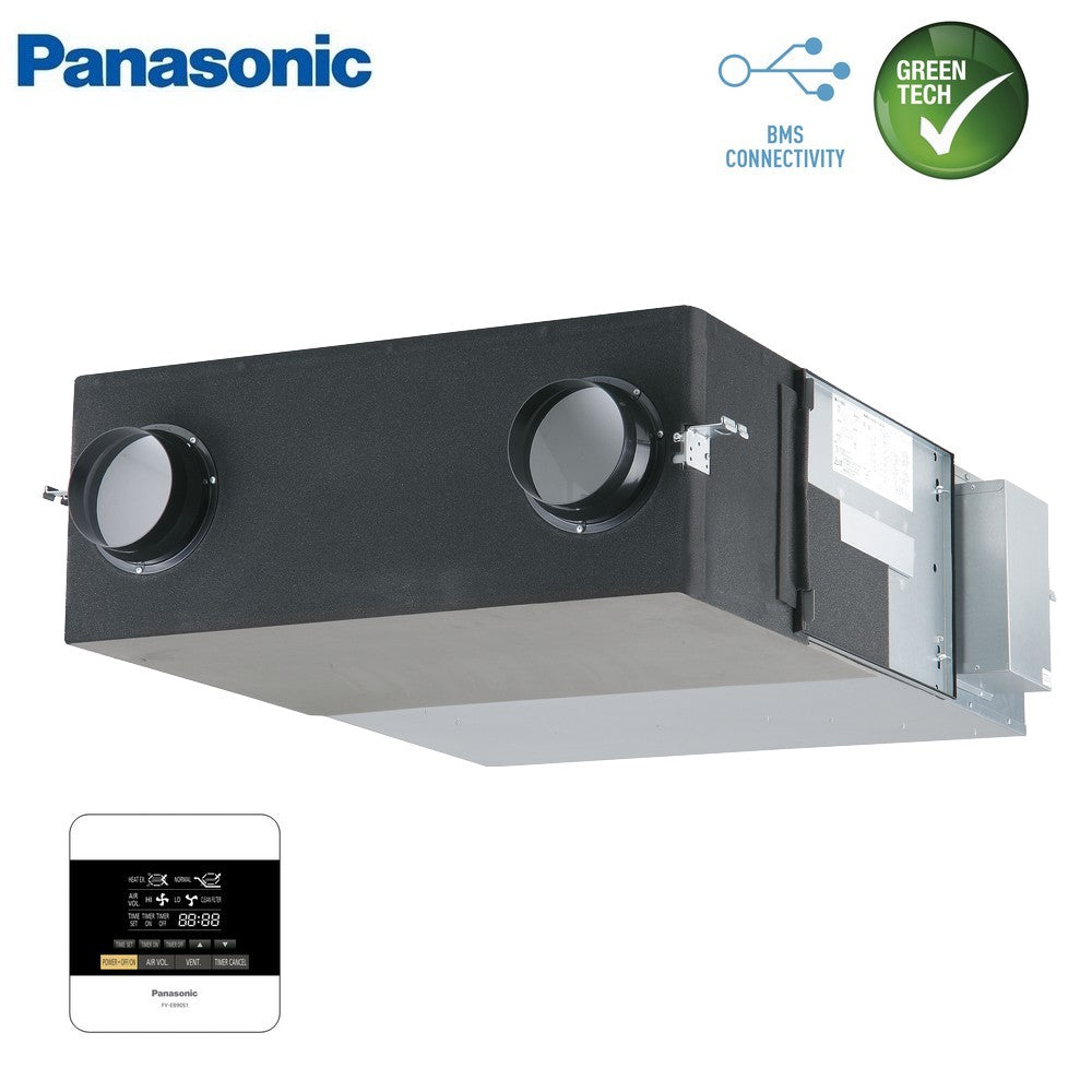 Unité de récupération de chaleur centralisée Panasonic VMC 350 m³/h - commande murale incluse