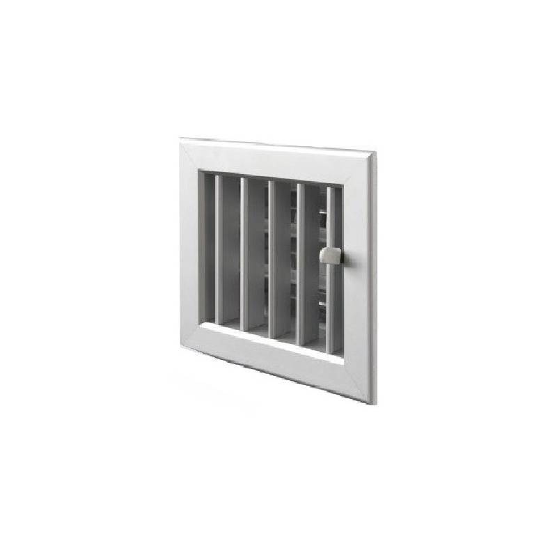 Grille d'aération en aluminium 16 x 15 cm - Grille de cheminée réglable avec volet