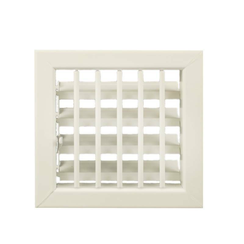 Grille d'aération blanche 16 x 15 cm, diamètre 100 mm, avec adaptateur pour cheminée