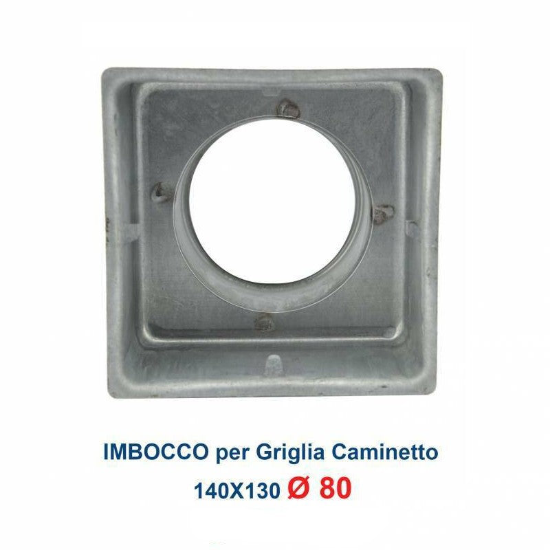 Entrée pour grille 14x13, diamètre 60 mm, raccord adaptateur pour buse de cheminée