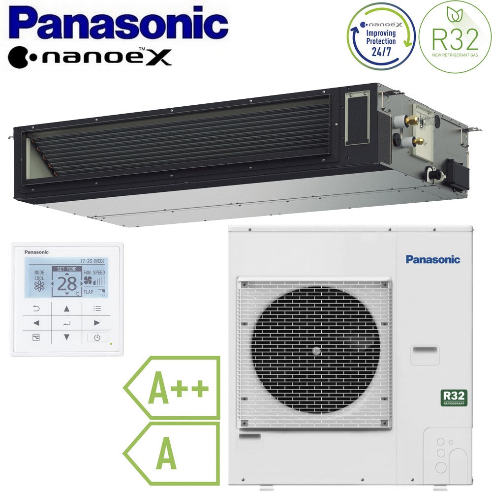 Climatiseur gainable Panasonic PACi NX 42 000 BTU R32 A++ — installation horizontale/verticale
