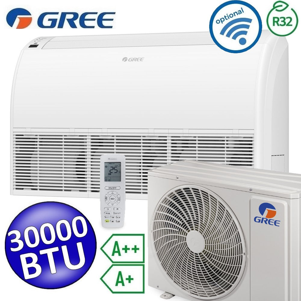 Climatiseur monozone Gree 30 000 BTU R32 A++/A+ (sol/plafond) avec télécommande incluse - U-MATCH 6