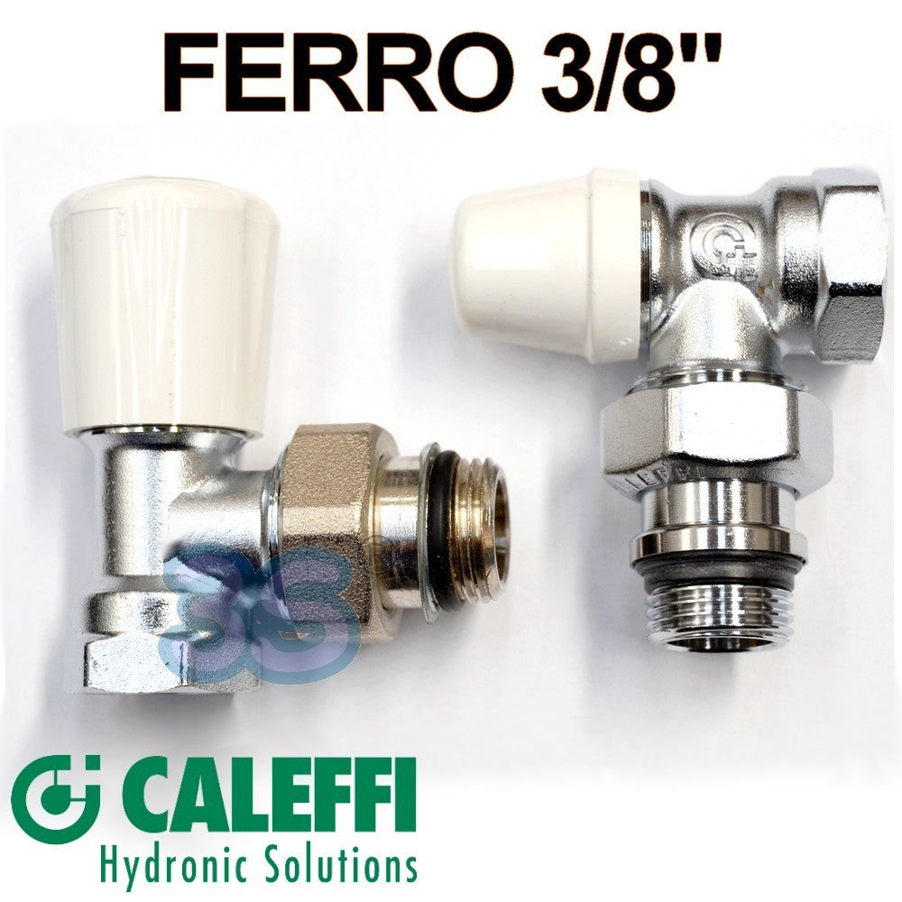 Vanne d'angle à verrouillage avec raccord en fer 3/8'' - CALEFFI