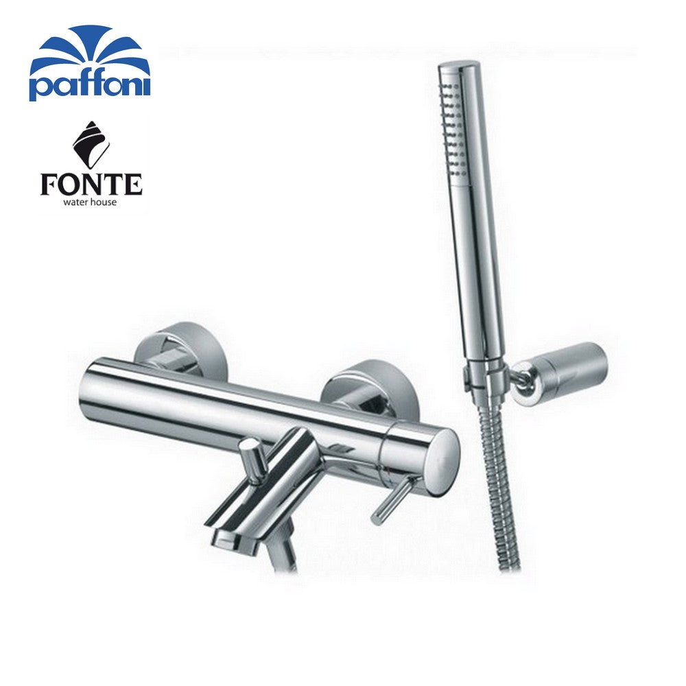 Mitigeur de salle de bain extérieur avec éclairage de douche double réglable Paffoni Fonte LIG023 CR