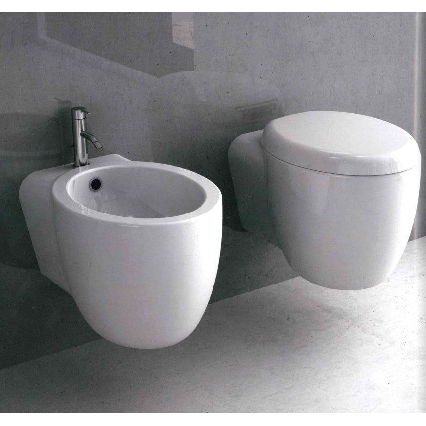 WC suspendu avec siège et bidet - Modèle MINI 9.0