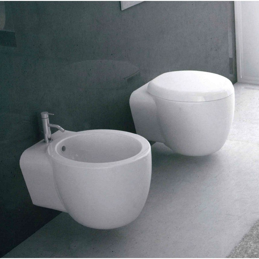 WC suspendu avec siège et bidet - Modèle MINI 9.0